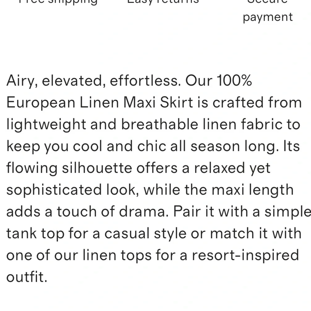 QUINCE NWT 100% european lInen maxi skirt -flax -medium - Picture 11 of 13